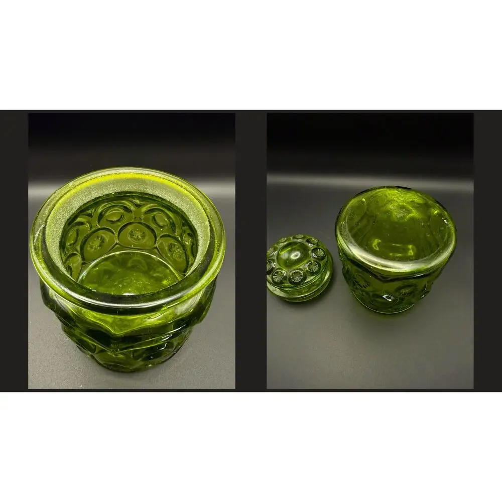 L. E. Smith Moon and Stars canister with lid